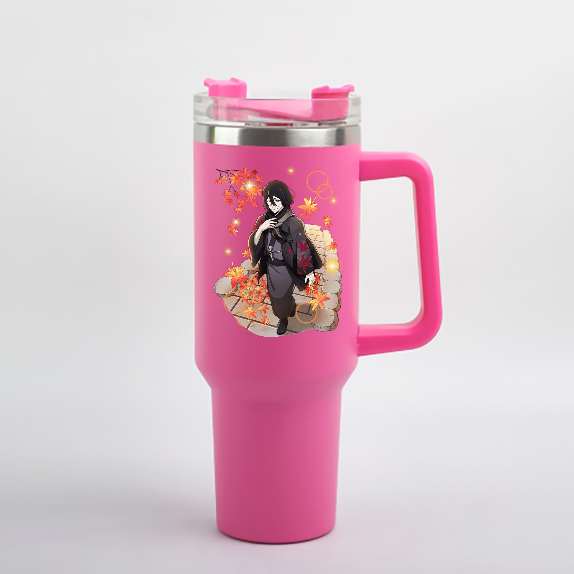 （画像用） 文豪ストレイドッグス Bungo Stray Dogs 1200mL車用タンブラー - クリスタルステッカー（プラスチックストロー付き）